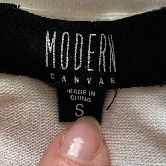 Modern Canvas long sleeve white Christmas Holidays Shirt Christmas Trees Small - Picture 5 of 8